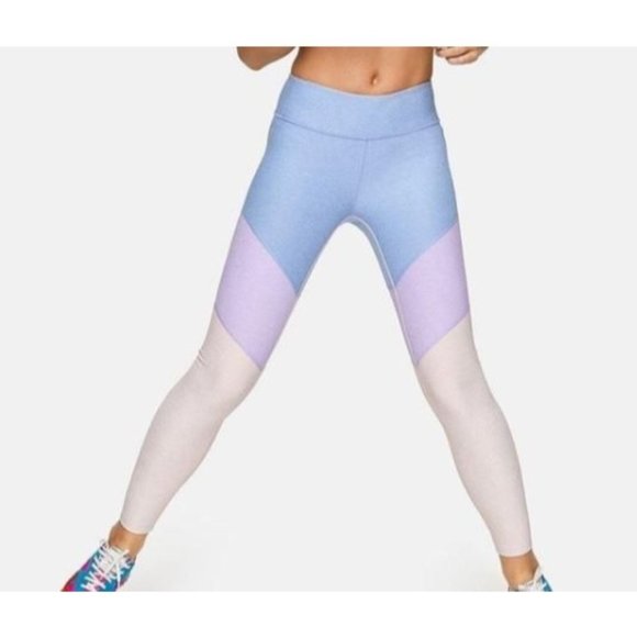 Outdoor Voices Women's Color Block Stripe High Rise Springs Leggings Sz S 1113 - Picture 5 of 10